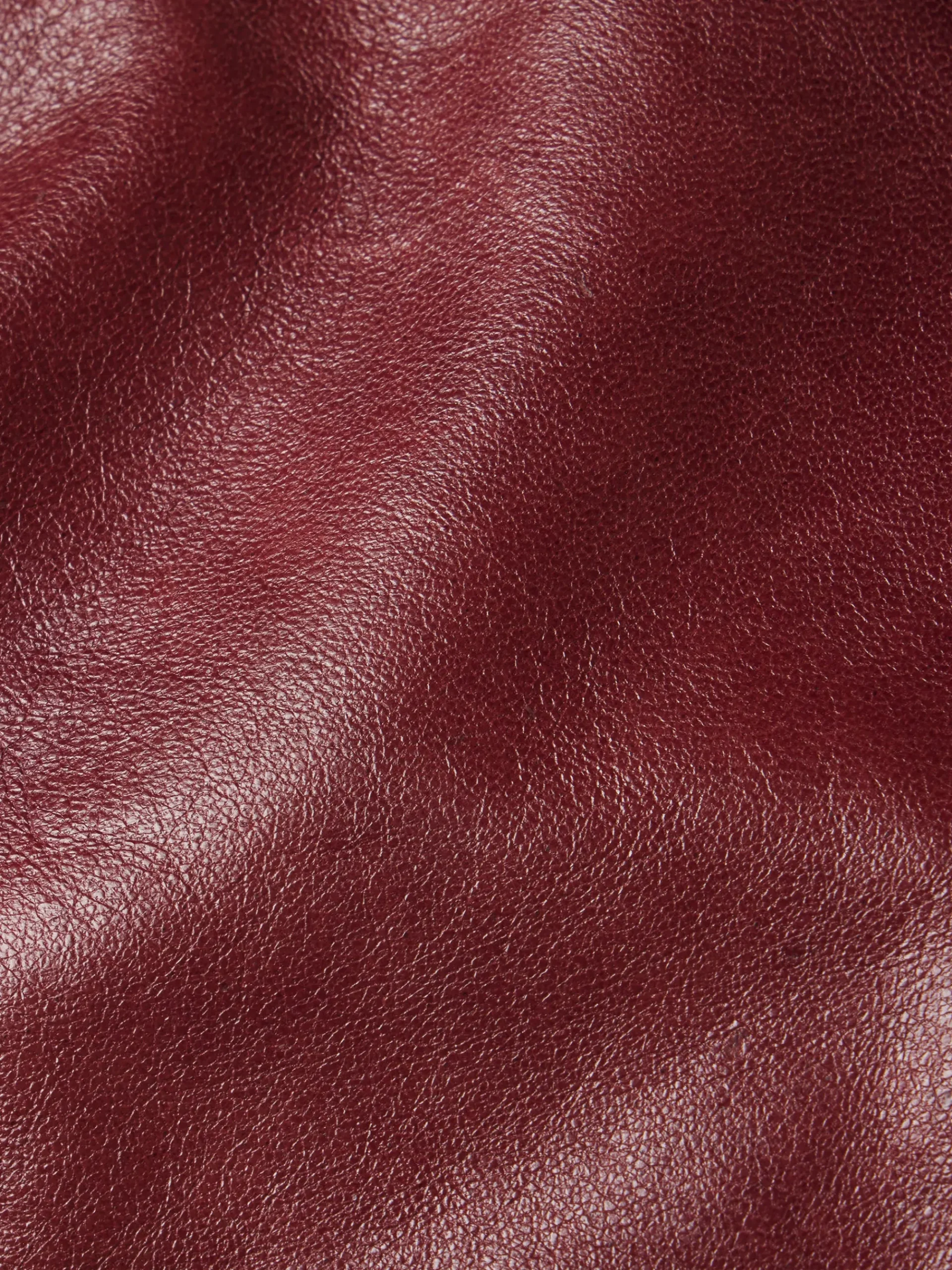 Women FRAME Leather Button Front Jacket in Syrah Red