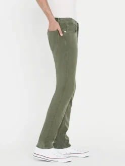 FRAME L'Homme Slim Brushed Twill in Washed Military