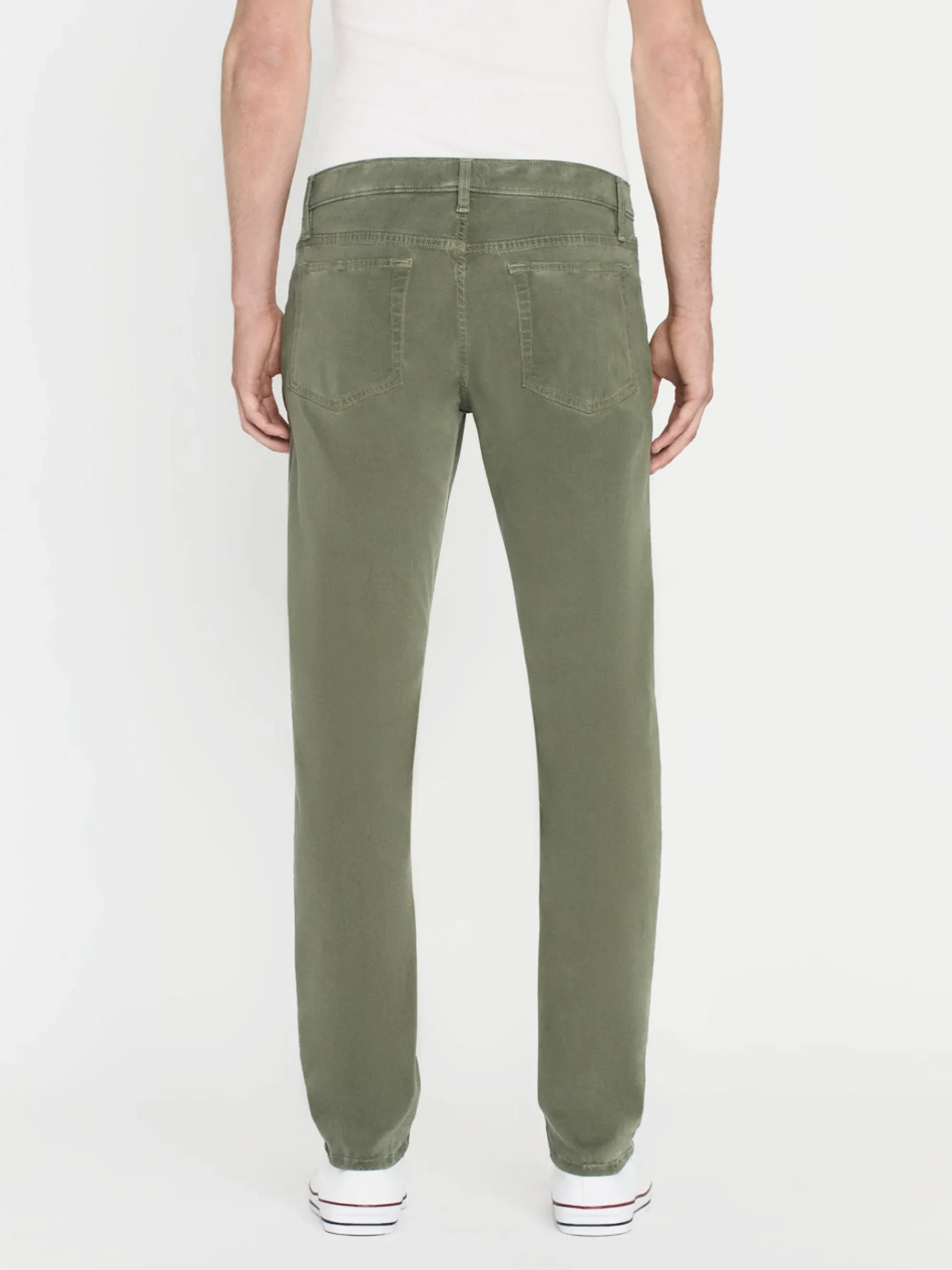 FRAME L'Homme Slim Brushed Twill in Washed Military