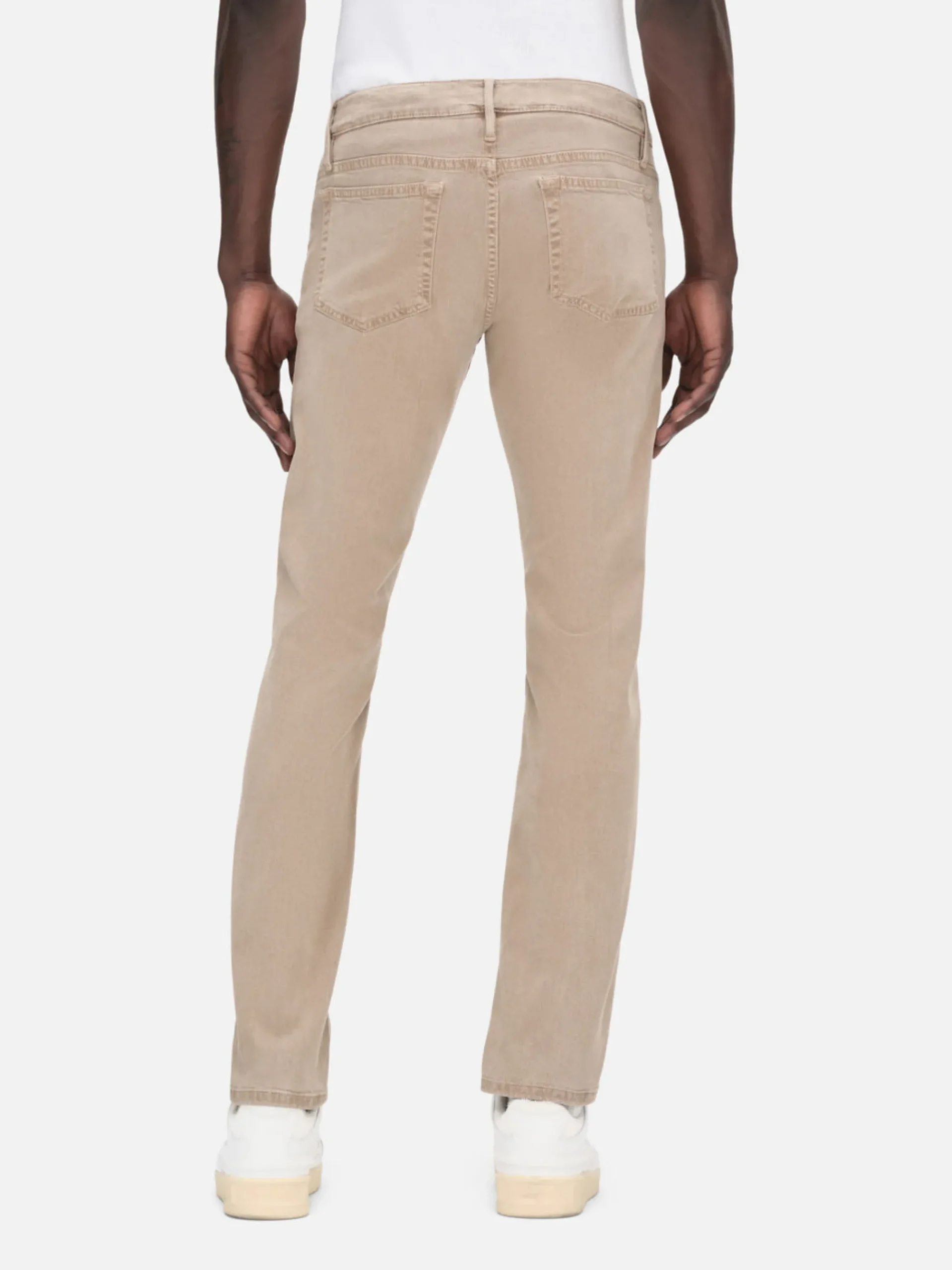 FRAME L'Homme Slim Brushed Twill in Stone Beige