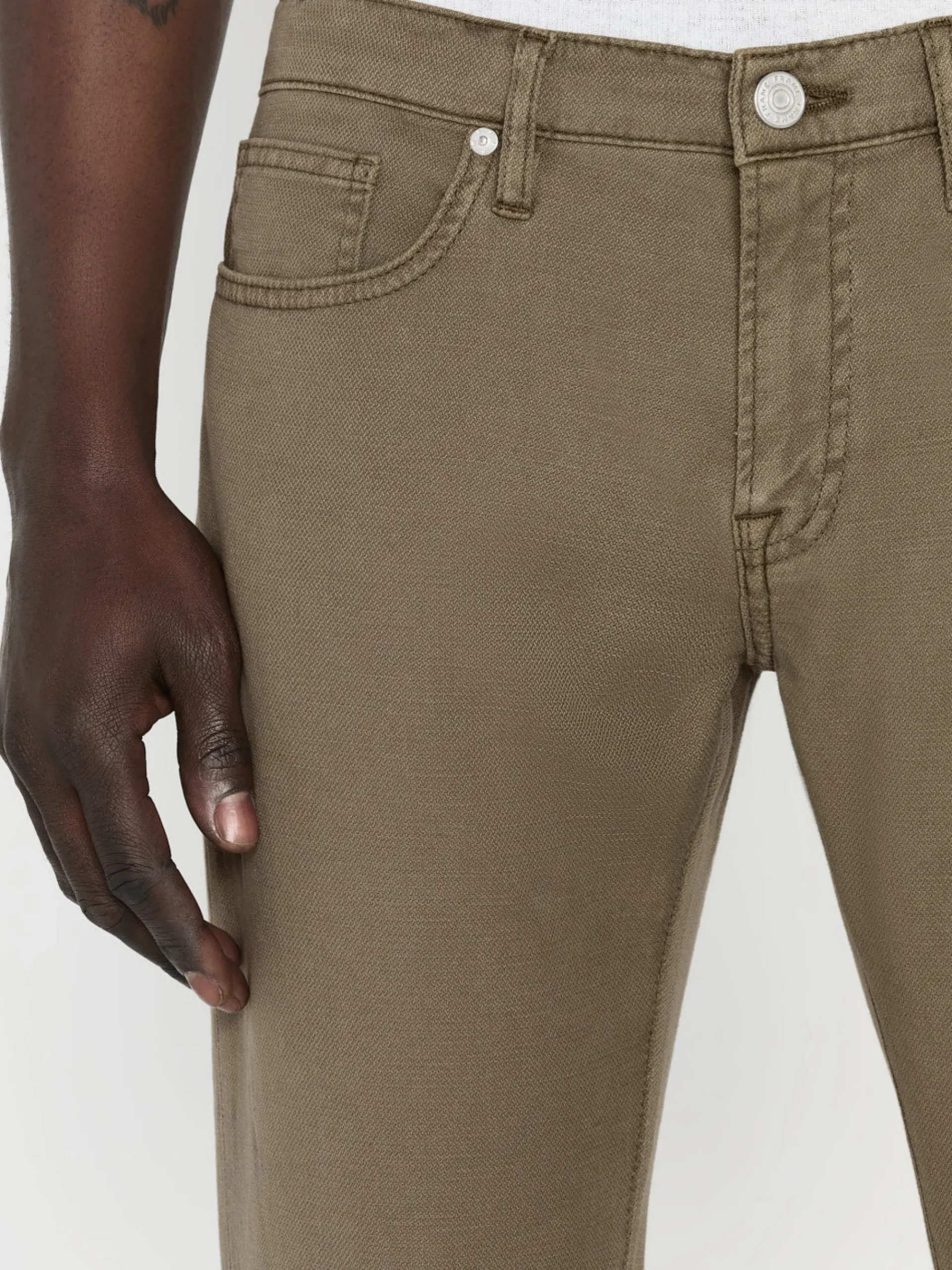 FRAME L'Homme Slim Lightweight Twill in Garage Dry Sage