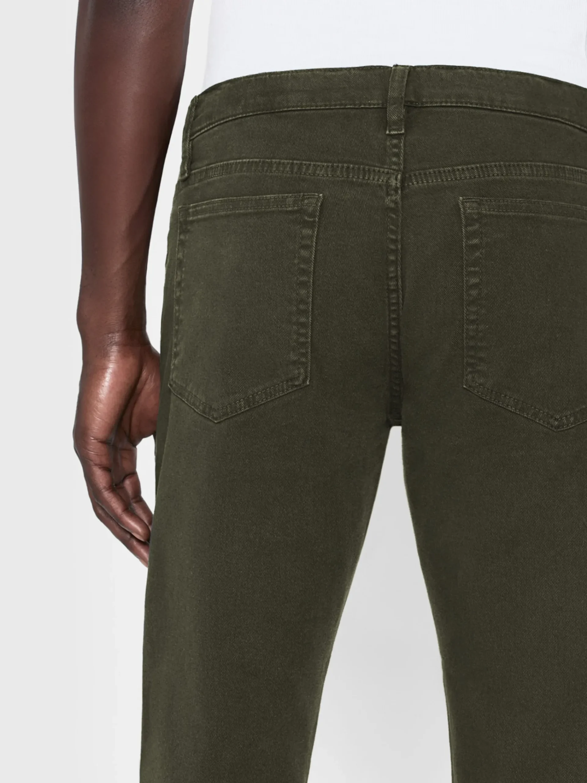 FRAME L'Homme Slim Twill in Garage Moss Green