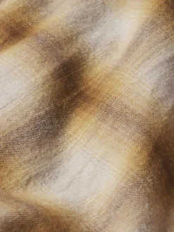 FRAME Light Weight Plaid Shirt in Tan Plaid