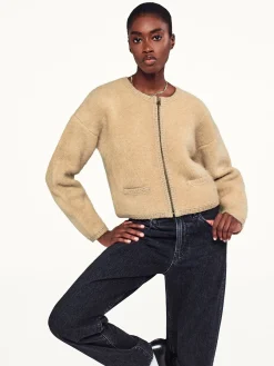 Women FRAME Lofty Crochet Cardi in