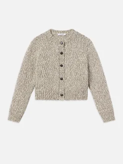 Women FRAME Marl Cardi Sweater in Cream Multi