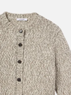 Women FRAME Marl Cardi Sweater in Cream Multi