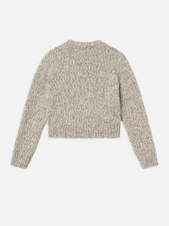 Women FRAME Marl Cardi Sweater in Cream Multi