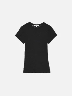 Women FRAME Mesh Lace Baby Tee in