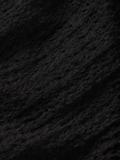 Women FRAME Mesh Lace Long Sleeve Polo in