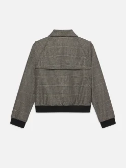 Women FRAME Modern Bomber Jacket in Brown Multi