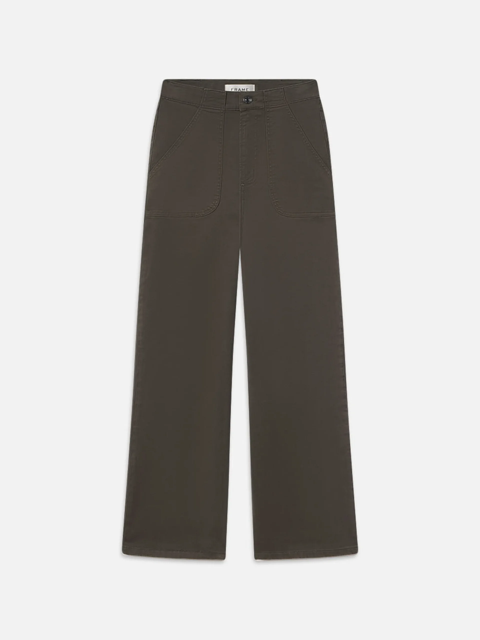 Women FRAME Modern Pocket Pant in Rich Military