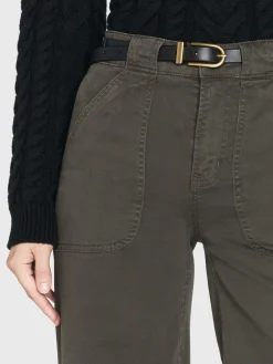 Women FRAME Modern Pocket Pant in Rich Military