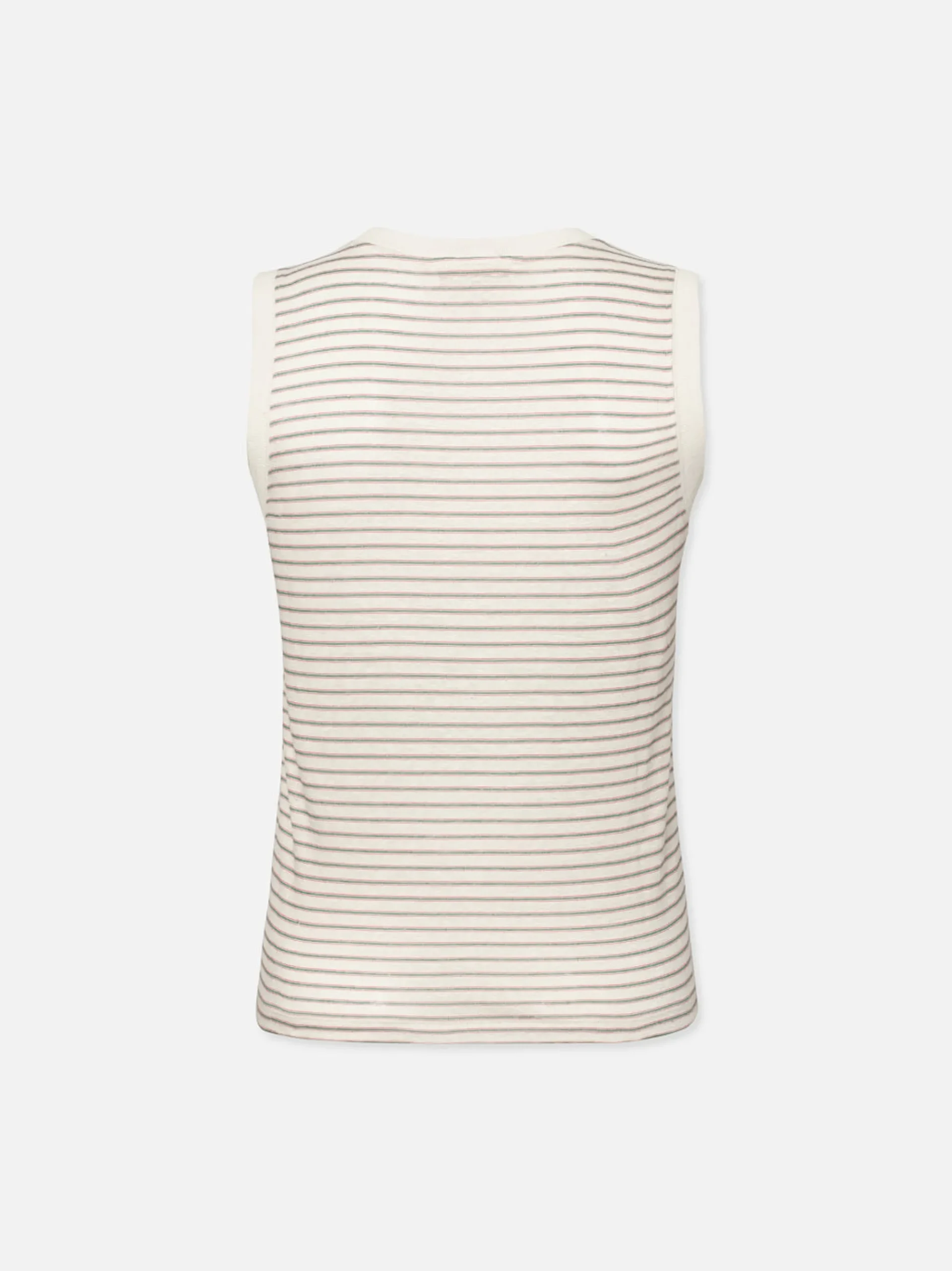 Women FRAME Muscle Crew Tee in Green Gem Multi