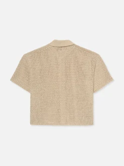 FRAME Open Weave Cardigan in