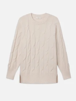 Women FRAME Oversized Cable Knit Sweater in