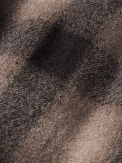 FRAME Padded Plaid Shirt Jacket in Brown Plaid