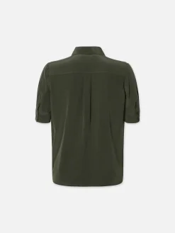 Women FRAME Patch Pocket Button Down in