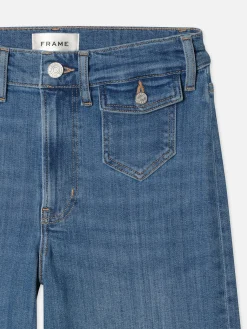 Women FRAME Patch Pocket Slim Palazzo in