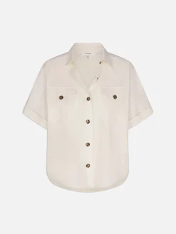 Women FRAME Patch Pocket Utility Shirt in