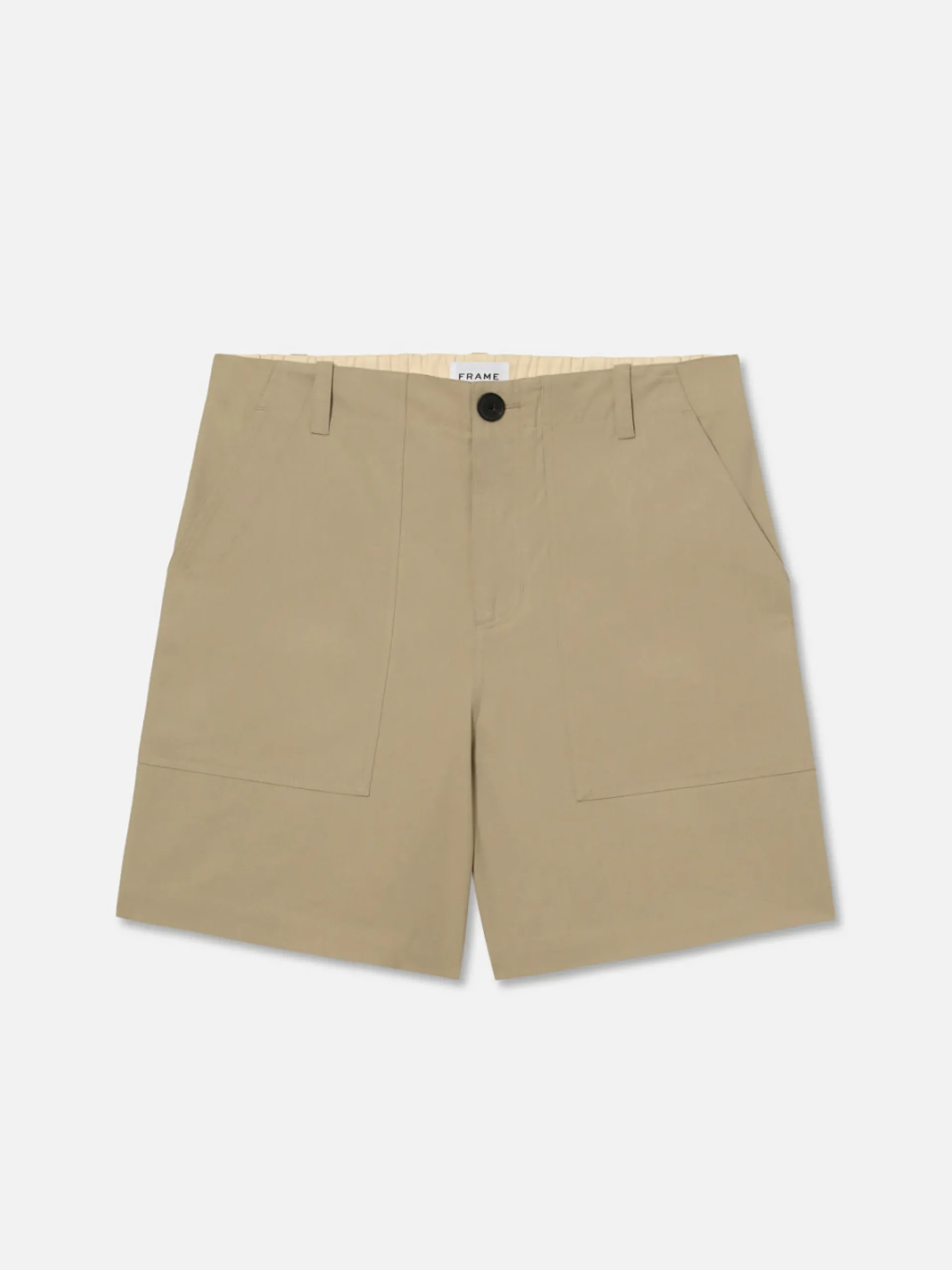 FRAME Patch Traveler Short in Dark Beige