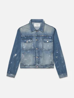 FRAME Pleated Jacket in Raywood Rips