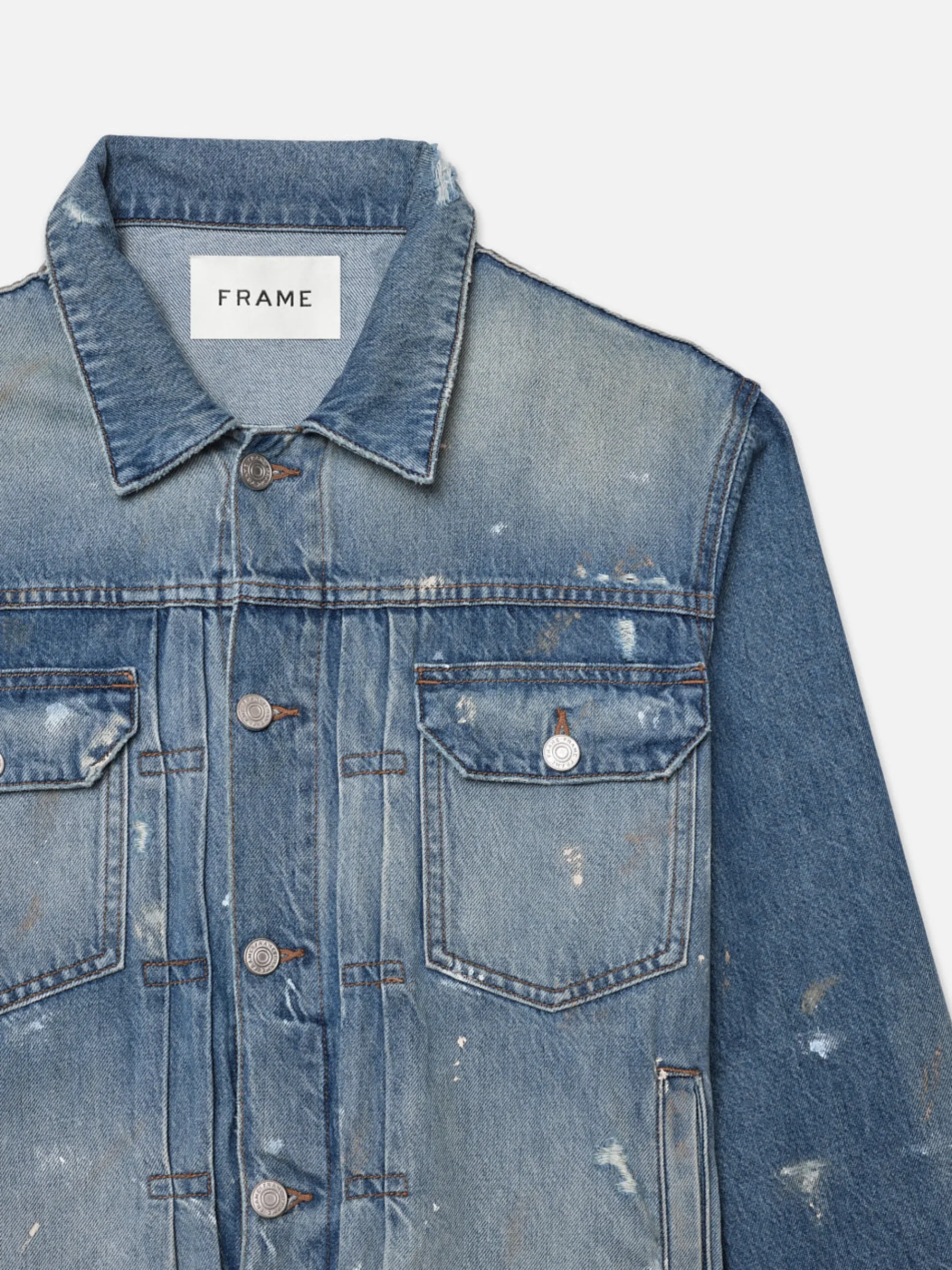 FRAME Pleated Jacket in Raywood Rips