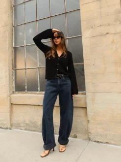 Women FRAME Pointelle Cardi in