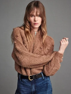 Women FRAME Popcorn Zip Cardi in