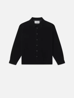FRAME Relaxed Corduroy Overshirt in Dark Navy