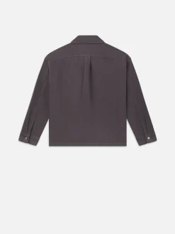 FRAME Relaxed Double Pocket Shirt in Slate Gray