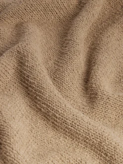 FRAME Rib Crewneck Sweater in Light Brown