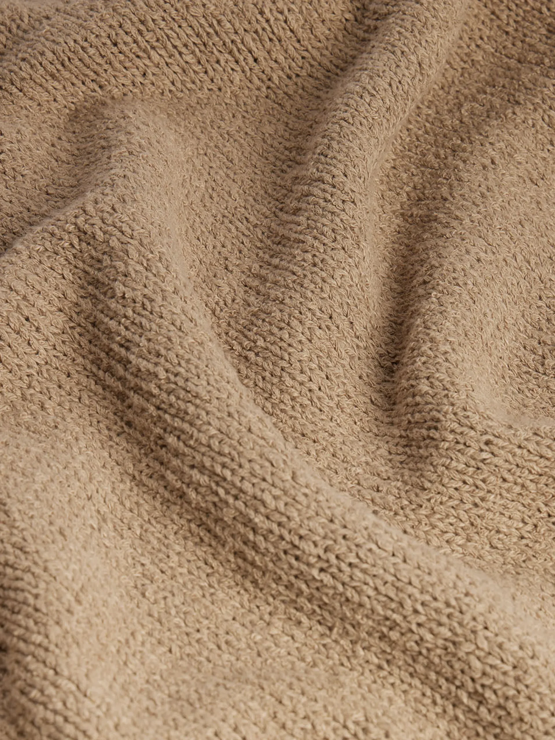 FRAME Rib Crewneck Sweater in Light Brown