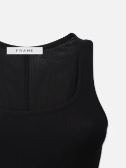 Women FRAME Rib Scoop Neck Tank in