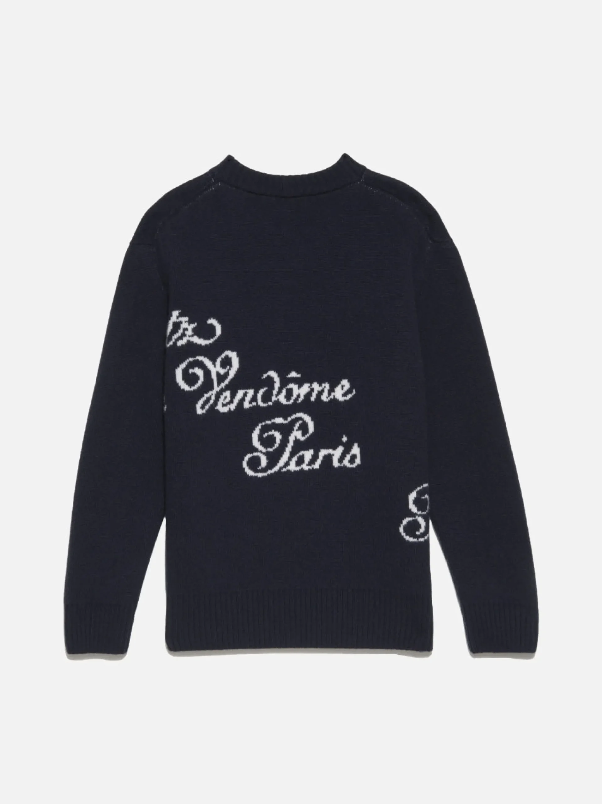 FRAME Ritz Mens Crew Sweater in Navy Multi