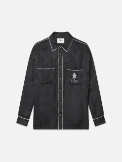 Women FRAME Ritz Women's Pajama Shirt in Black Multi