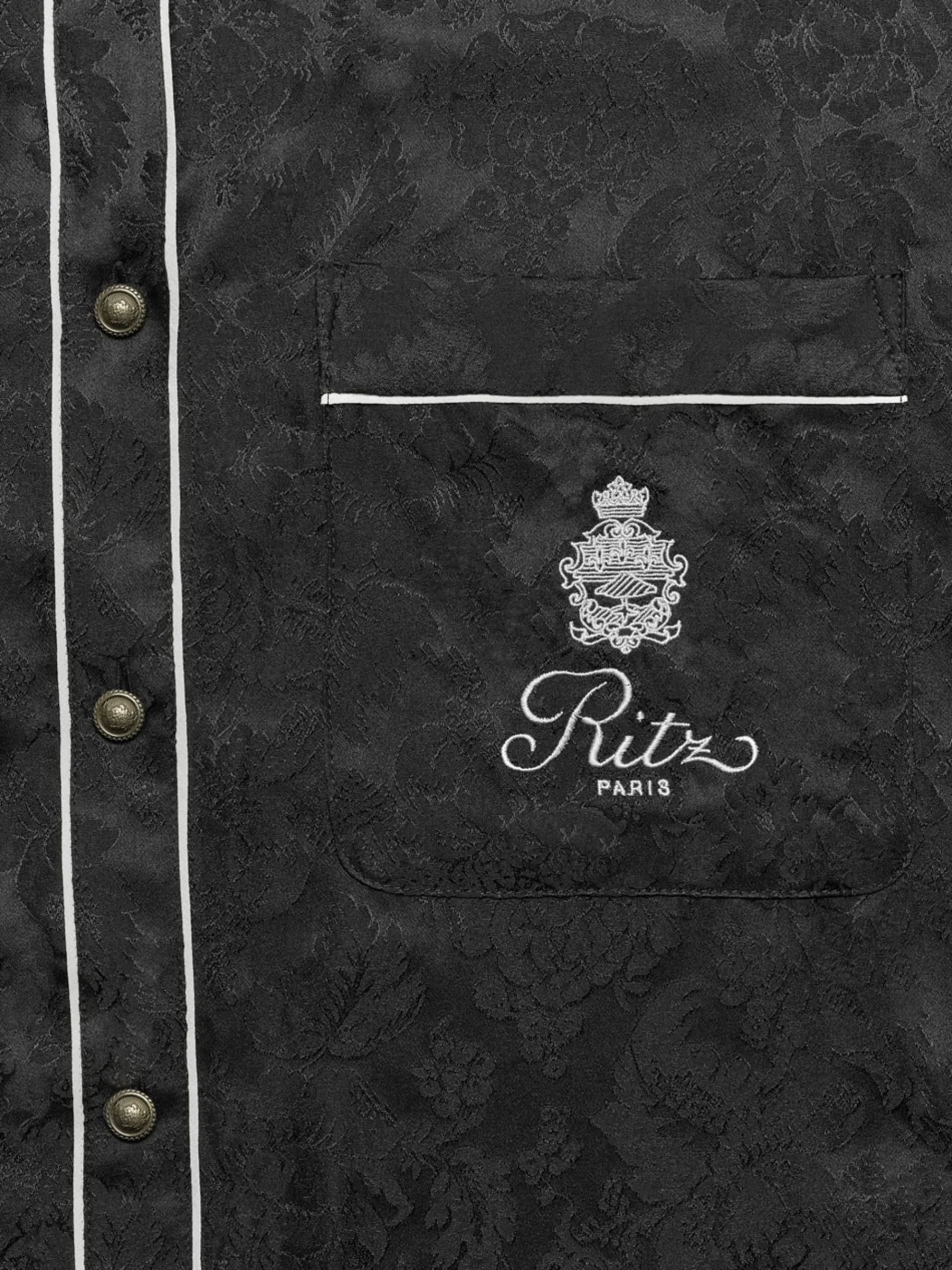 Women FRAME Ritz Women's Pajama Shirt in Black Multi