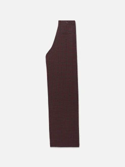 Women FRAME Ritz Women's Pleated Trouser in Bordeaux Multi