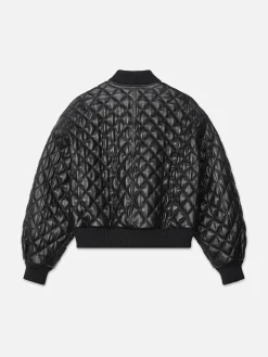 Women FRAME Ritz Women's Quilted Leather Bomber in