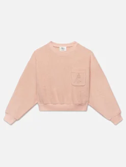 Women FRAME Ritz Women's Terry Cropped Sweatshirt in Ritz Pink