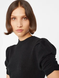 Women FRAME Ruched Sleeve Cashmere Sweater in