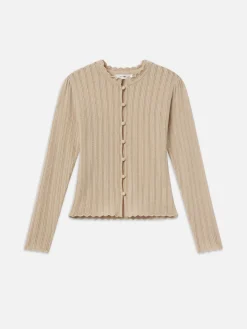 Women FRAME Ruffle Neck Cardi in