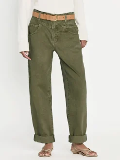 Women FRAME 90's Utility Loose in Washed Summer Sage