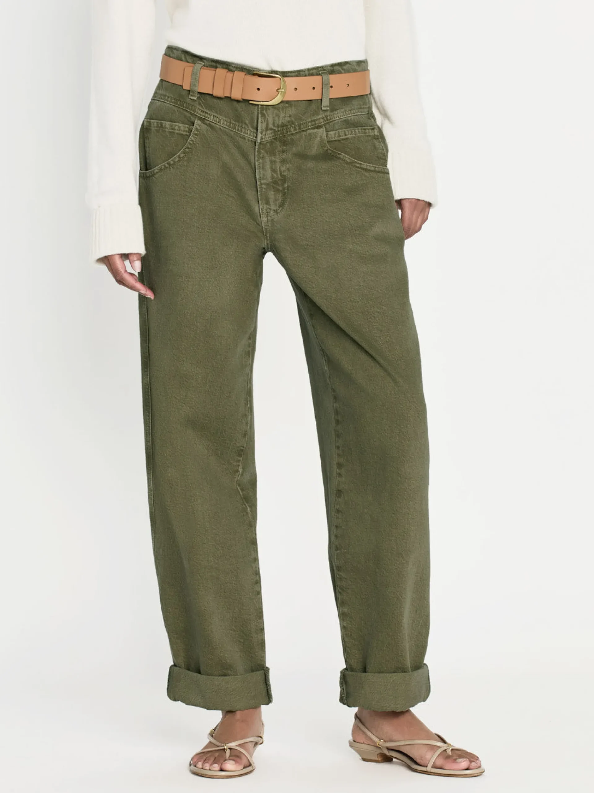 Women FRAME 90's Utility Loose in Washed Summer Sage