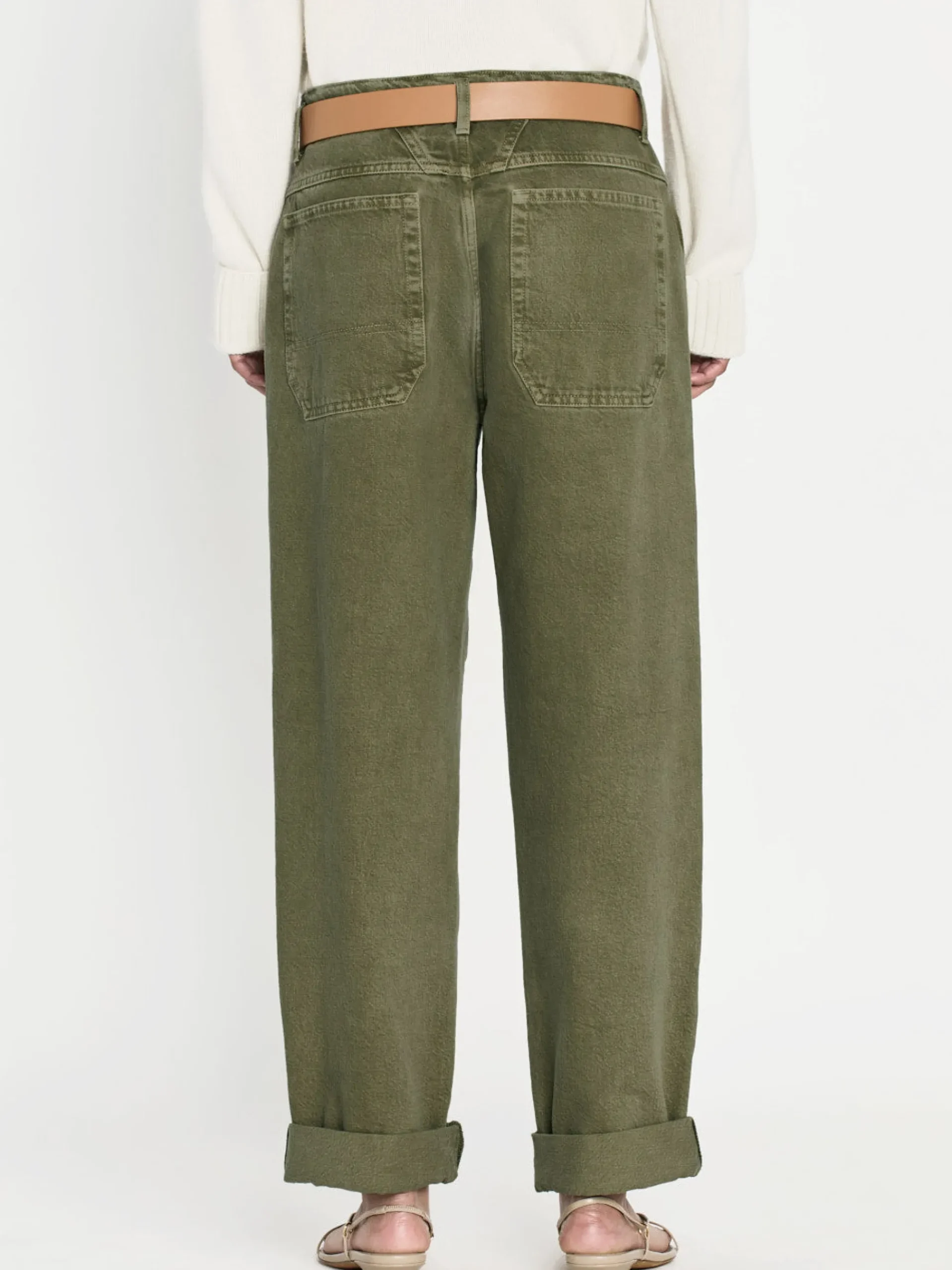 Women FRAME 90's Utility Loose in Washed Summer Sage