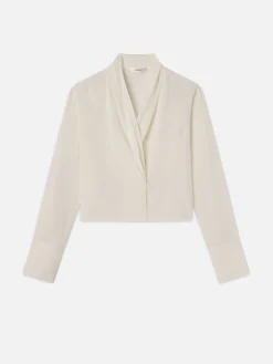 Women FRAME Shawl Collar Blouse in