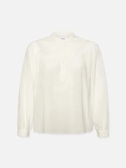 Women FRAME Shirred Popover Blouse in