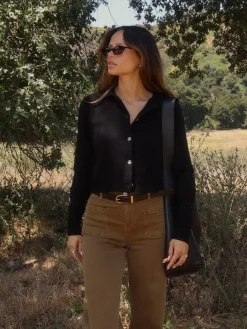 Women FRAME Shrunken Cashmere Cardi in