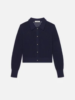 Women FRAME Shrunken Crochet Cardi in