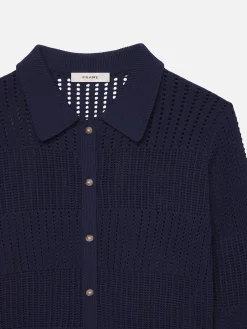 Women FRAME Shrunken Crochet Cardi in