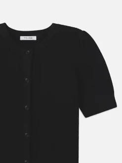 Women FRAME Shrunken Short Sleeve Cardi in
